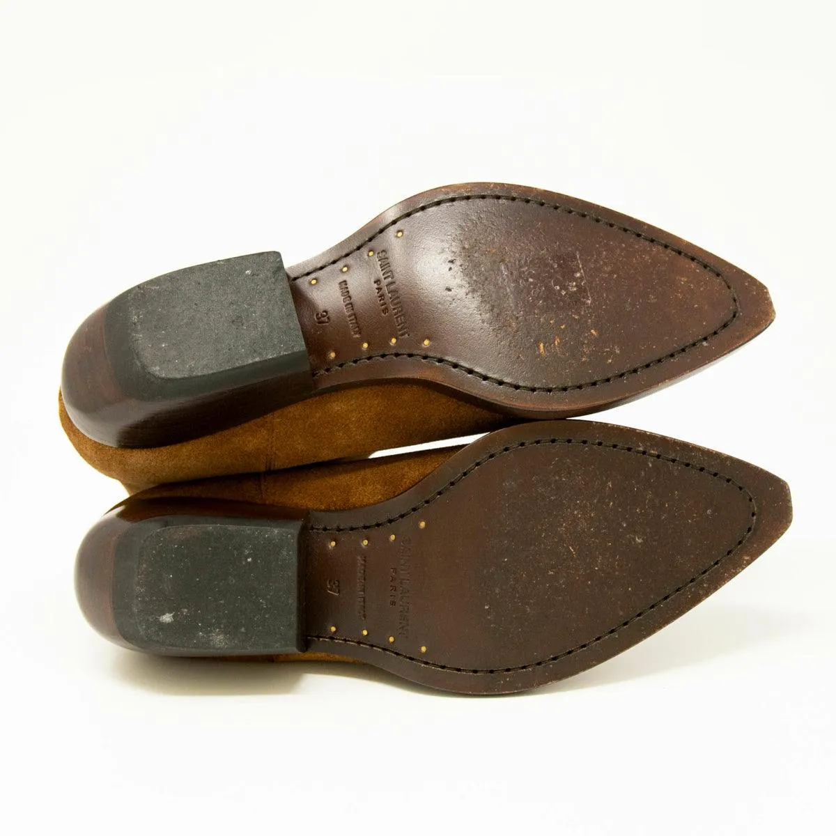 Saint Laurent Brown Chelsea Boots 37
