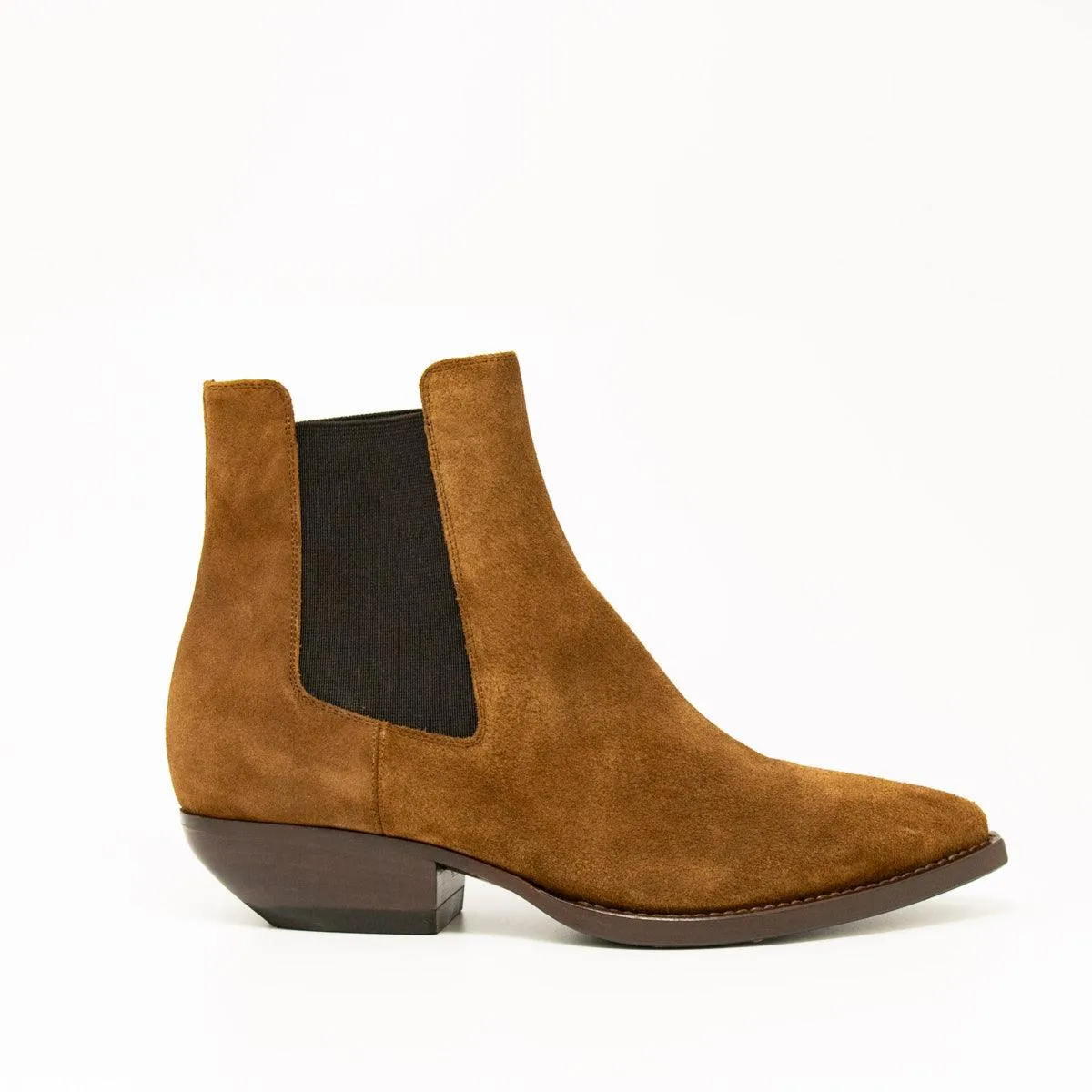 Saint Laurent Brown Chelsea Boots 37