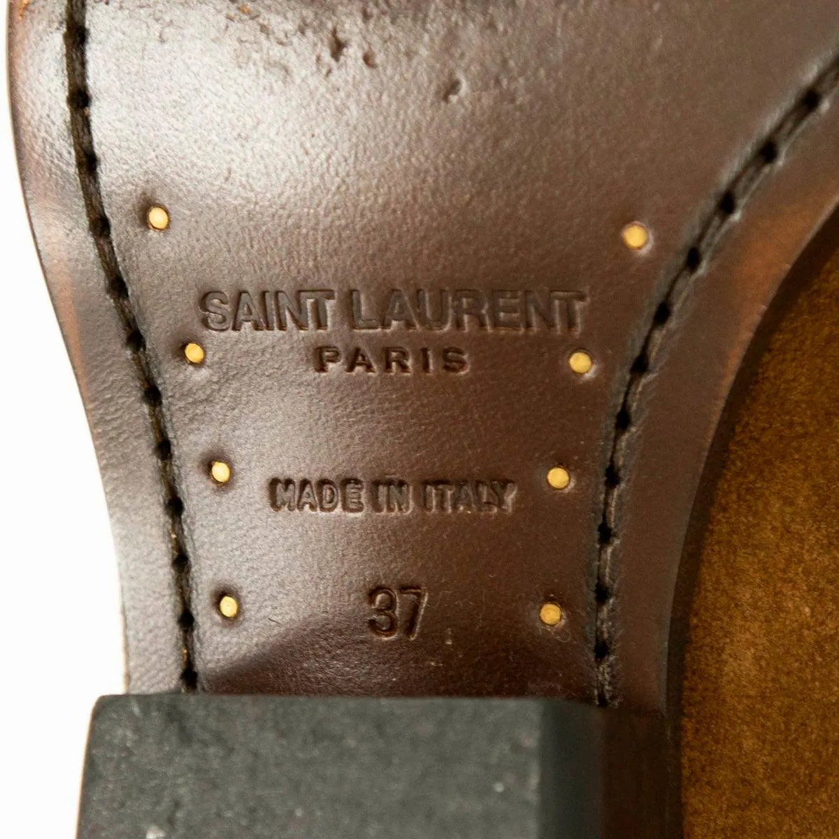Saint Laurent Brown Chelsea Boots 37