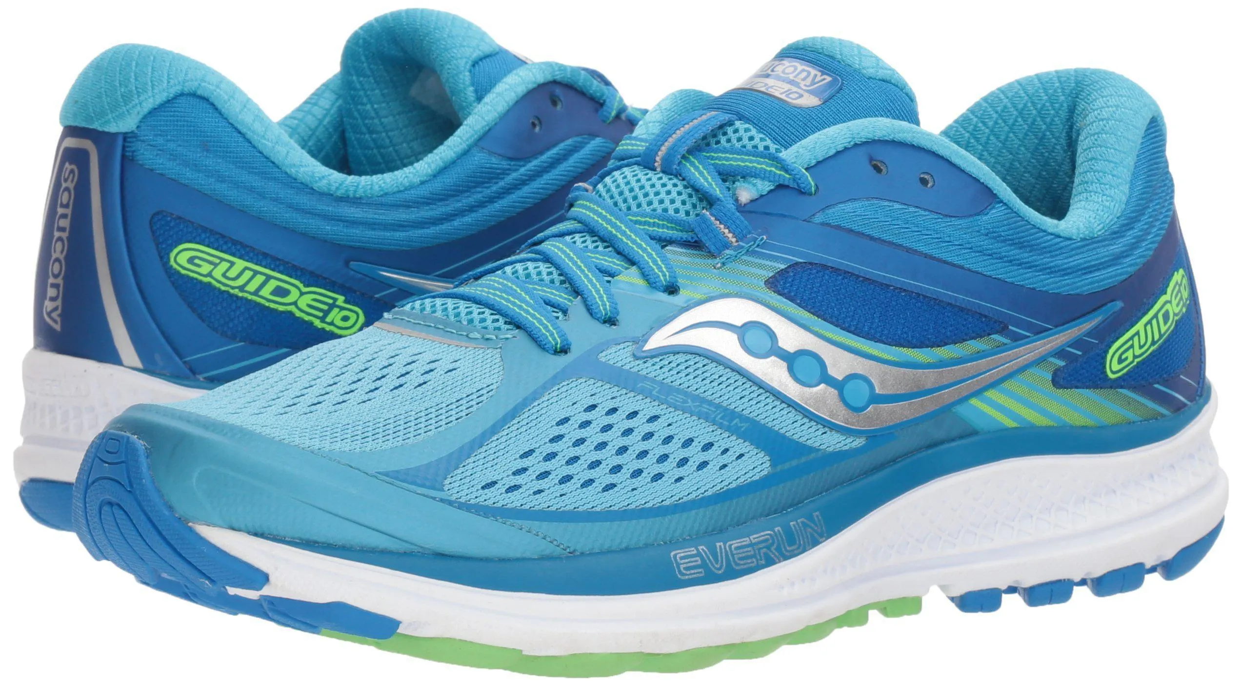 Saucony Women's Guide 10 Running Shoe, Light Blue, 9.5 M