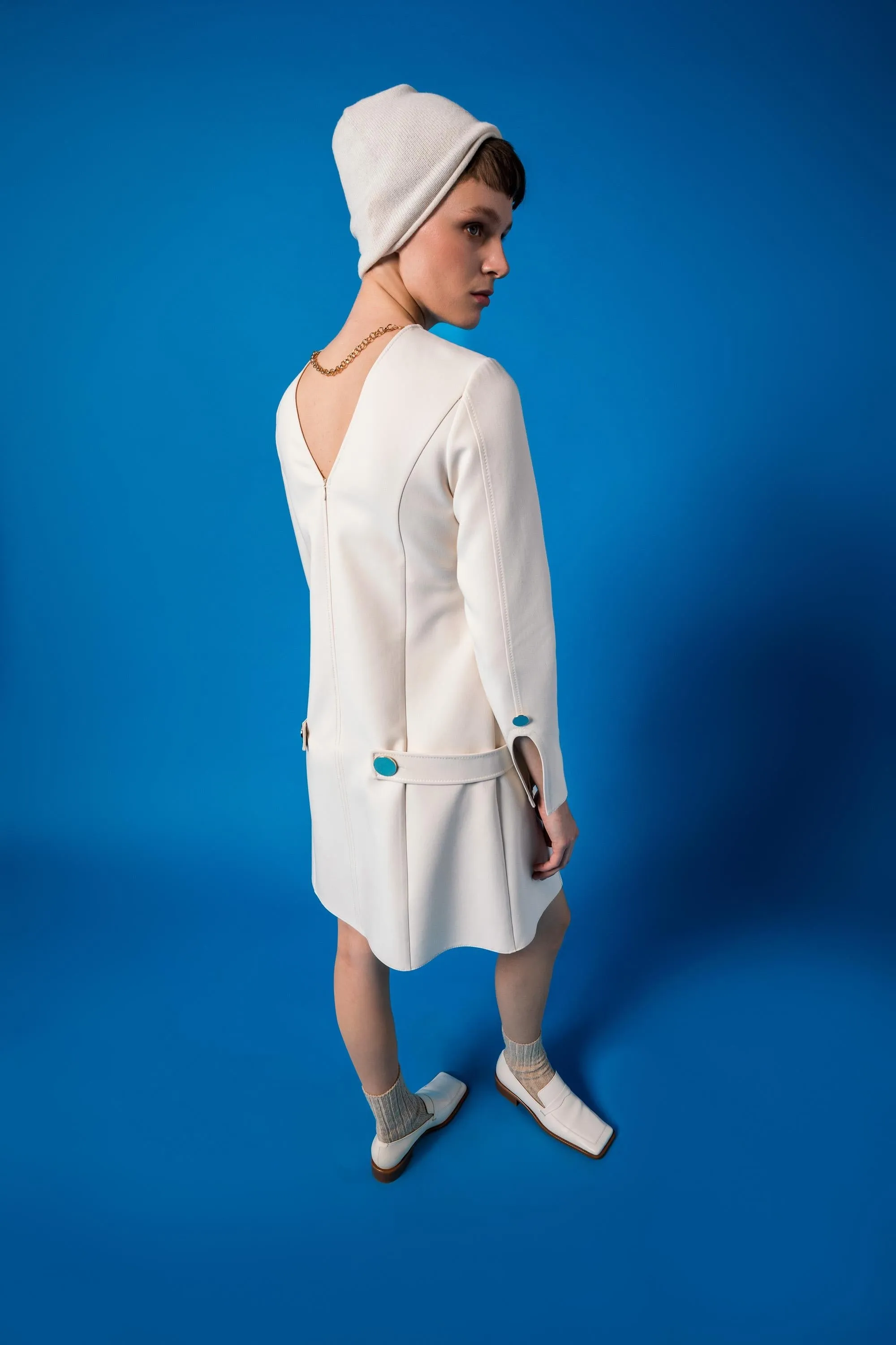 Short Sport Dress Ecru