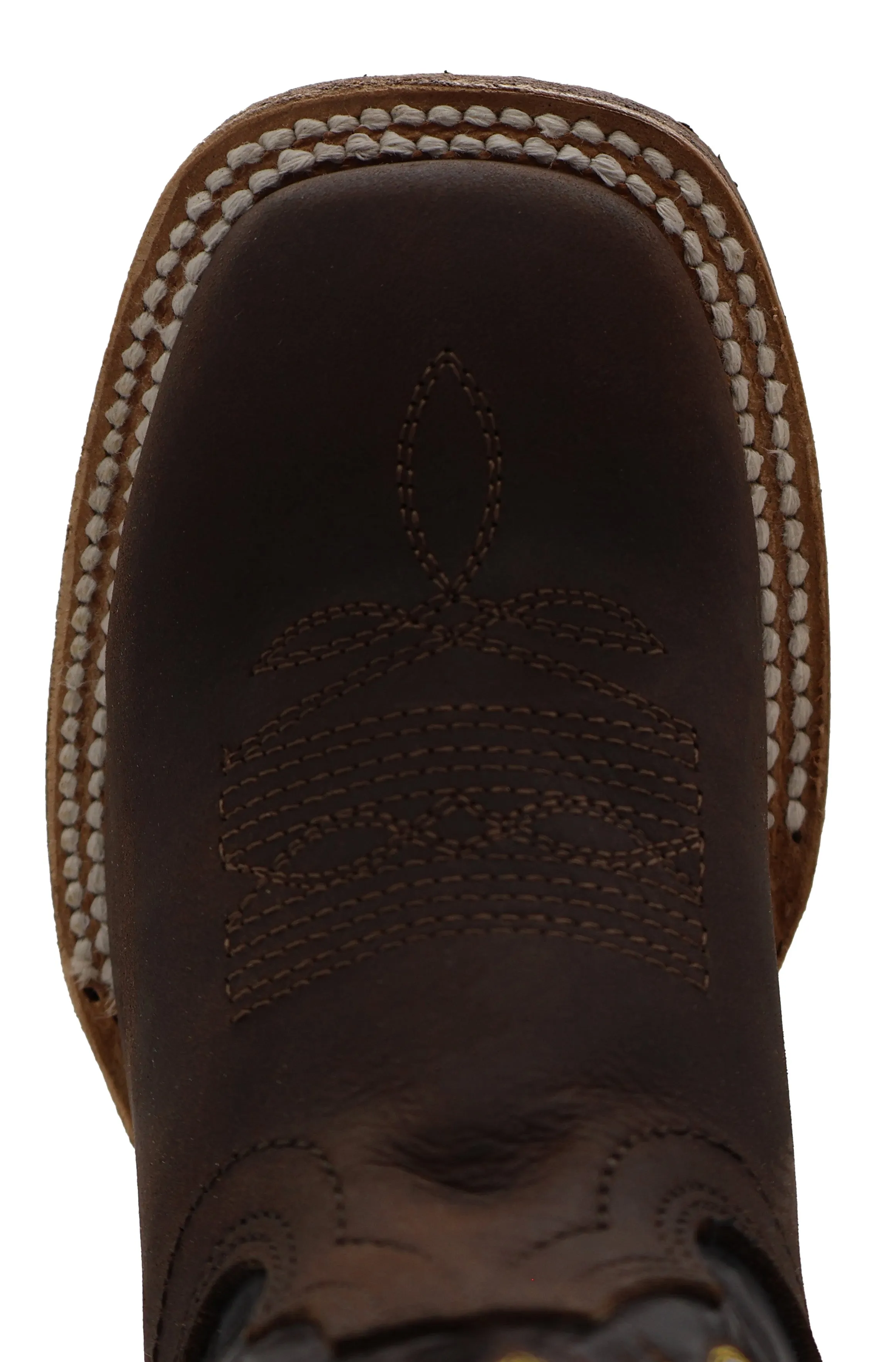 Silverton Kids Austin All Leather Square Toe Boots (Brown)