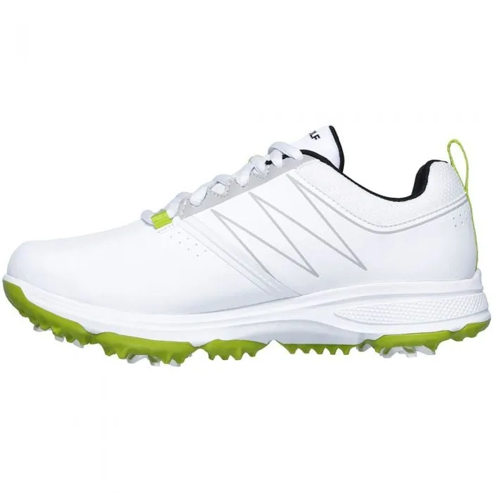 Skechers Go Golf Blaster Junior Spiked Shoes - White/Lime