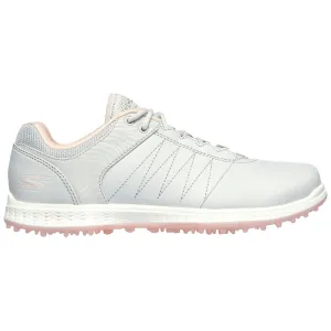 Skechers Ladies Go Golf Pivot Spikeless Shoes - Light Grey/Pink