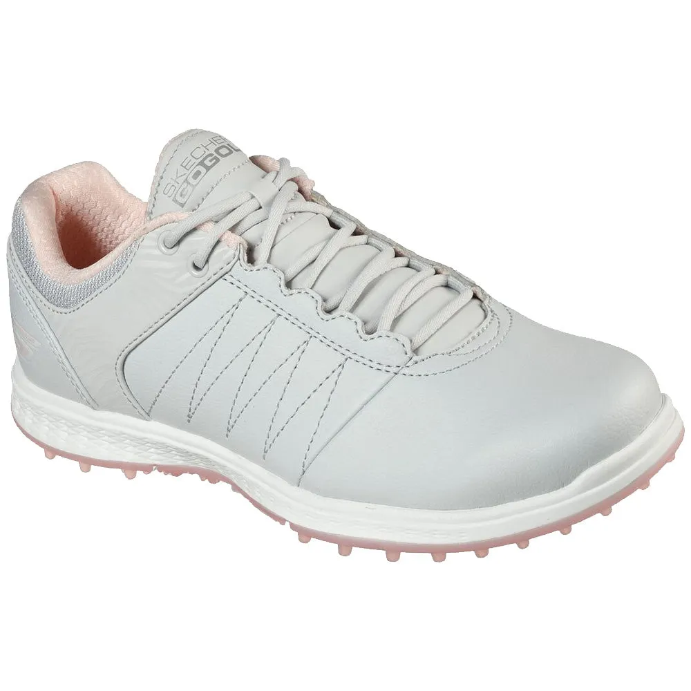 Skechers Ladies Go Golf Pivot Spikeless Shoes - Light Grey/Pink