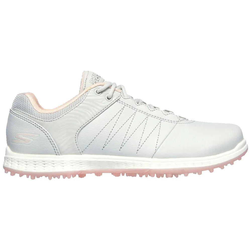 Skechers Ladies Go Golf Pivot Spikeless Shoes - Light Grey/Pink