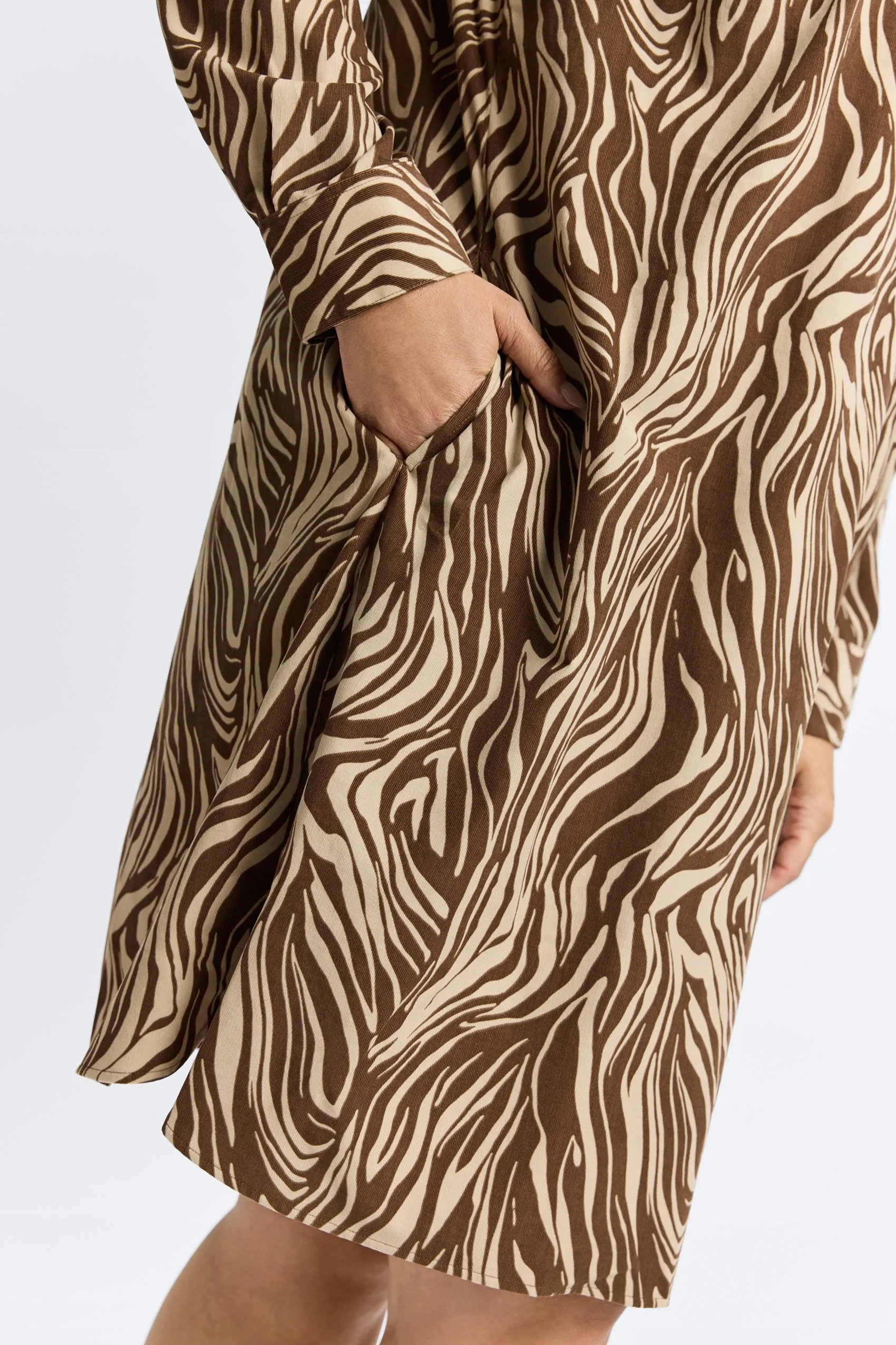 Sloane Plus Abstract Zebra Corduroy Dress