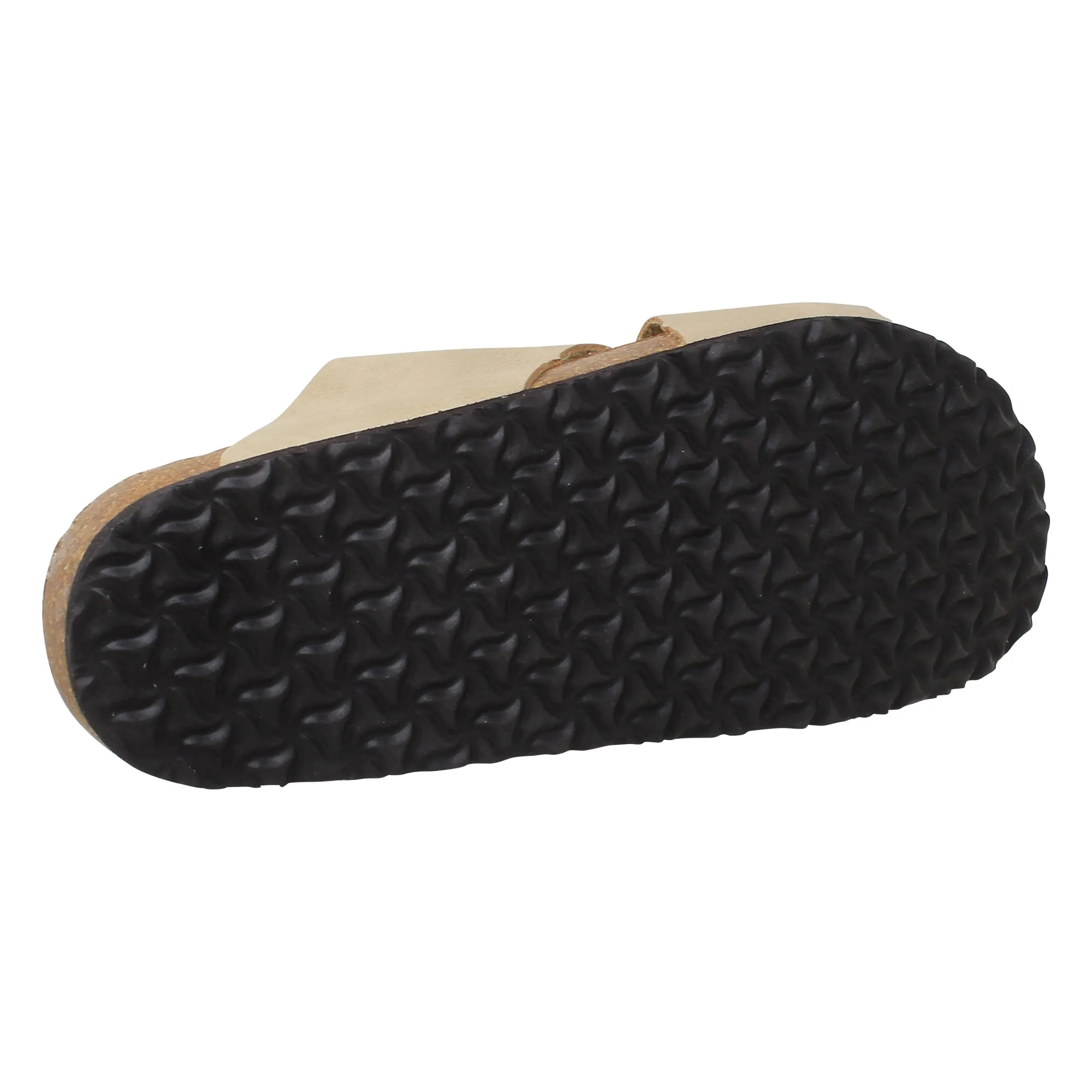 SOBEYO Classic Cork Sandals Criss-Cross Strap Slip On Taupe