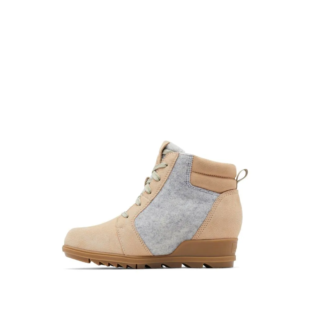 'Sorel' Women's Evie Ankle Lace Wedge Bootie - Ceramic / Natural
