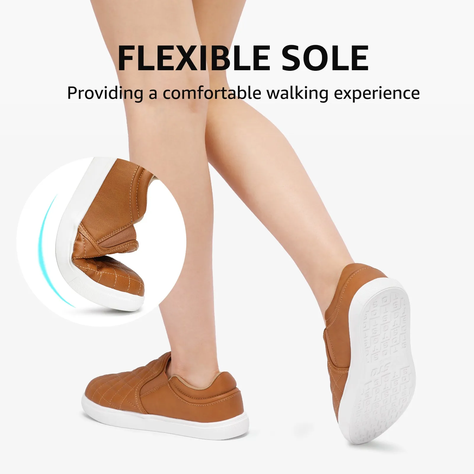 STQ Slip On Shoes for Women Fashion Sneakers Elees Quilted 2.0 Comfort Casual Fall Loafers