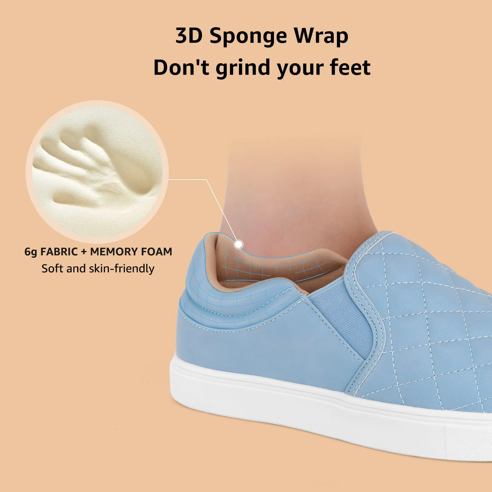STQ Slip On Shoes for Women Fashion Sneakers Elees Quilted 2.0 Comfort Casual Fall Loafers