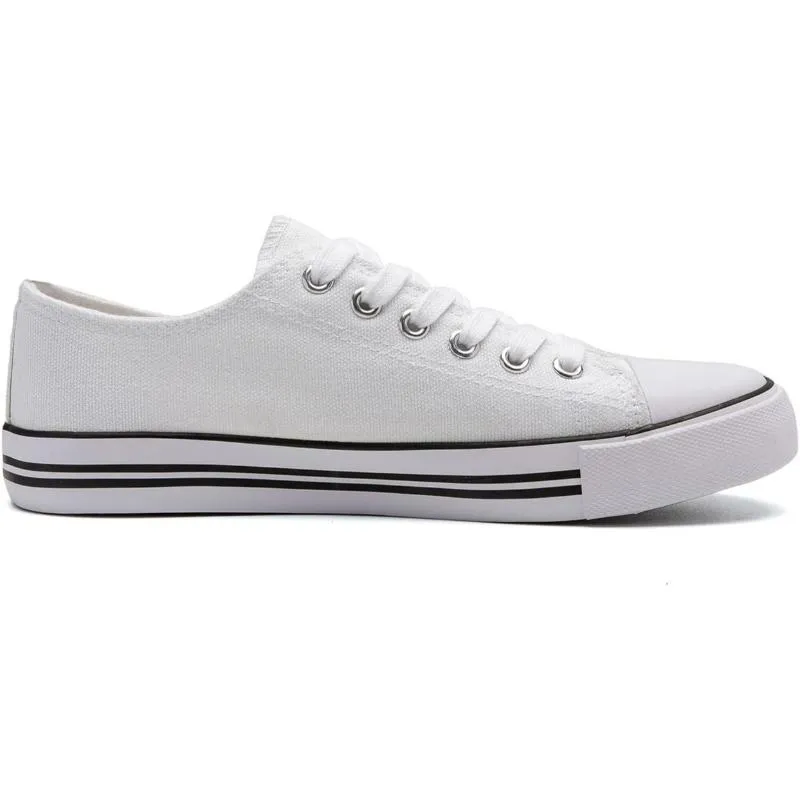 Traditional Canvas Lace Up Trainer For Men
