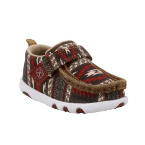 Twisted X Infants Hooey Red Aztec Driving Moc Shoes IHYC001