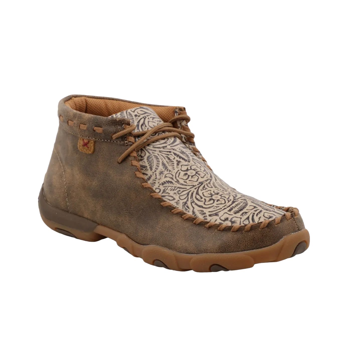 Twisted X Ladies Chukka Driving Moc Bomber & Nude Print Floral Shoes WDM0080