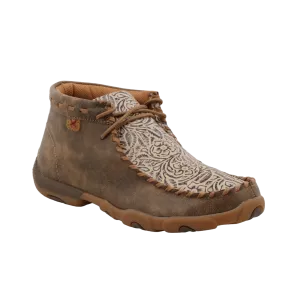 Twisted X Ladies Chukka Driving Moc Bomber & Nude Print Floral Shoes WDM0080