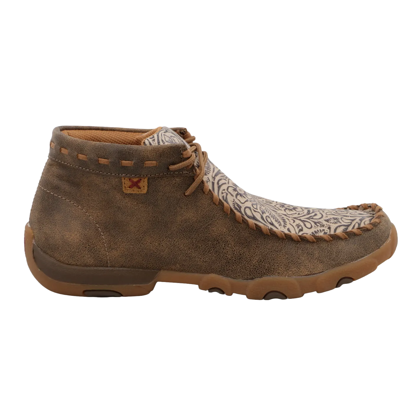 Twisted X Ladies Chukka Driving Moc Bomber & Nude Print Floral Shoes WDM0080