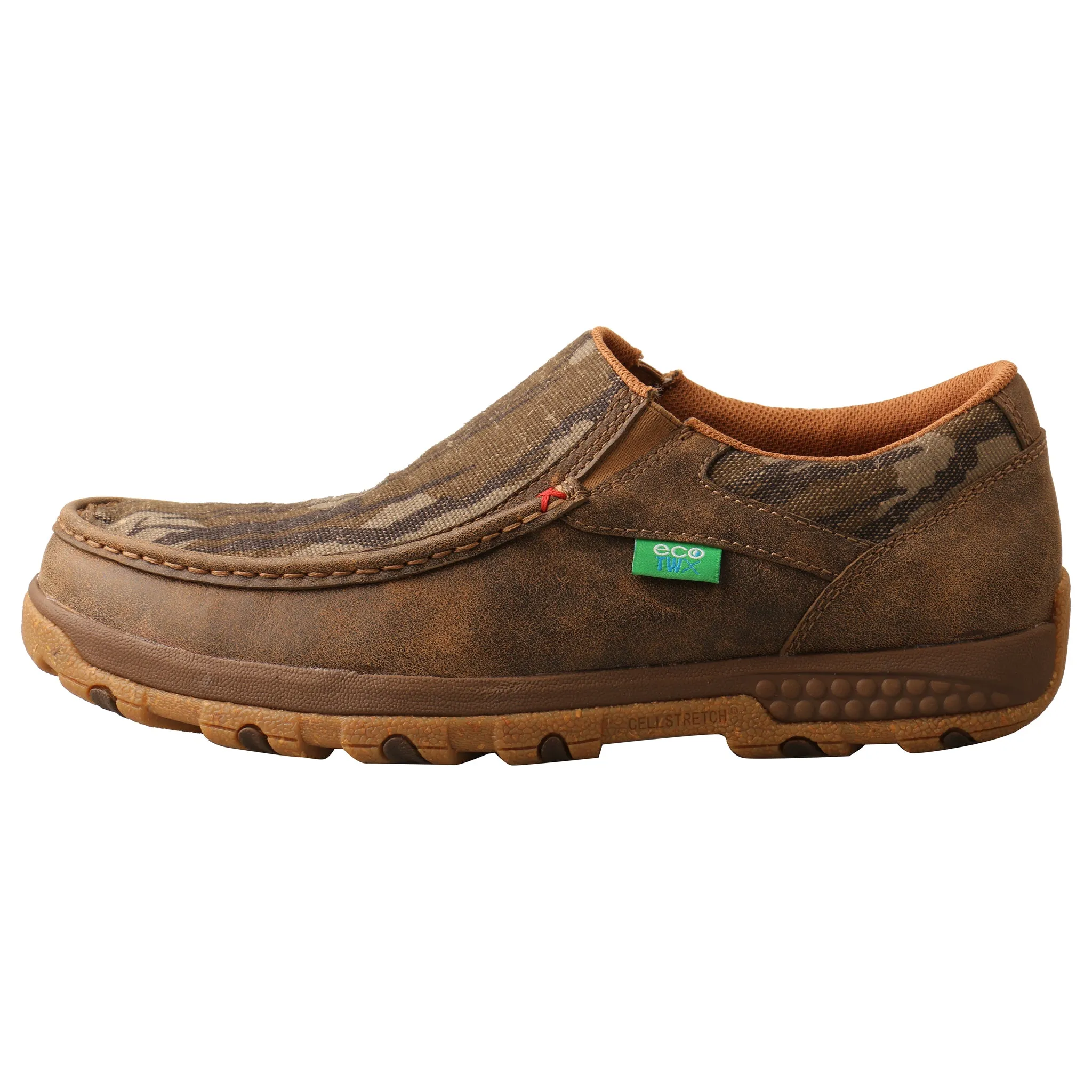 'Twisted X' Men's Cellstretch Slip On Driving Moc - Camo / Bomber