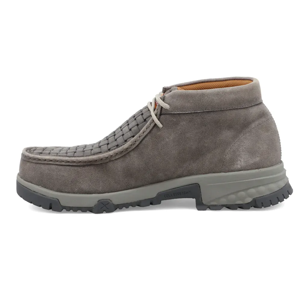 Twisted X® Men's Grey Work Chukka Driving Moc Lace Up Shoes MXCN001