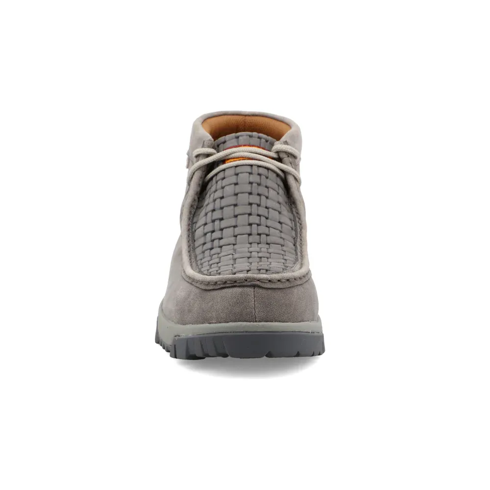 Twisted X® Men's Grey Work Chukka Driving Moc Lace Up Shoes MXCN001