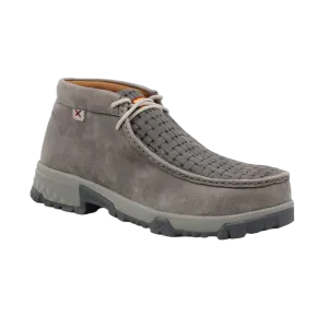 Twisted X® Men's Grey Work Chukka Driving Moc Lace Up Shoes MXCN001