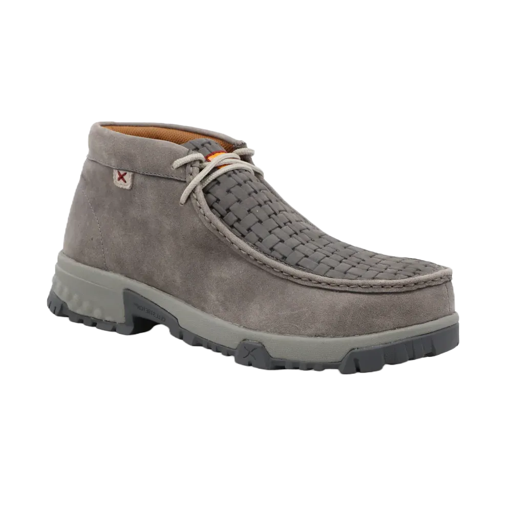 Twisted X® Men's Grey Work Chukka Driving Moc Lace Up Shoes MXCN001