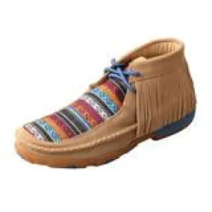 Twisted X Suede Fringe Serape Driving Moccasin