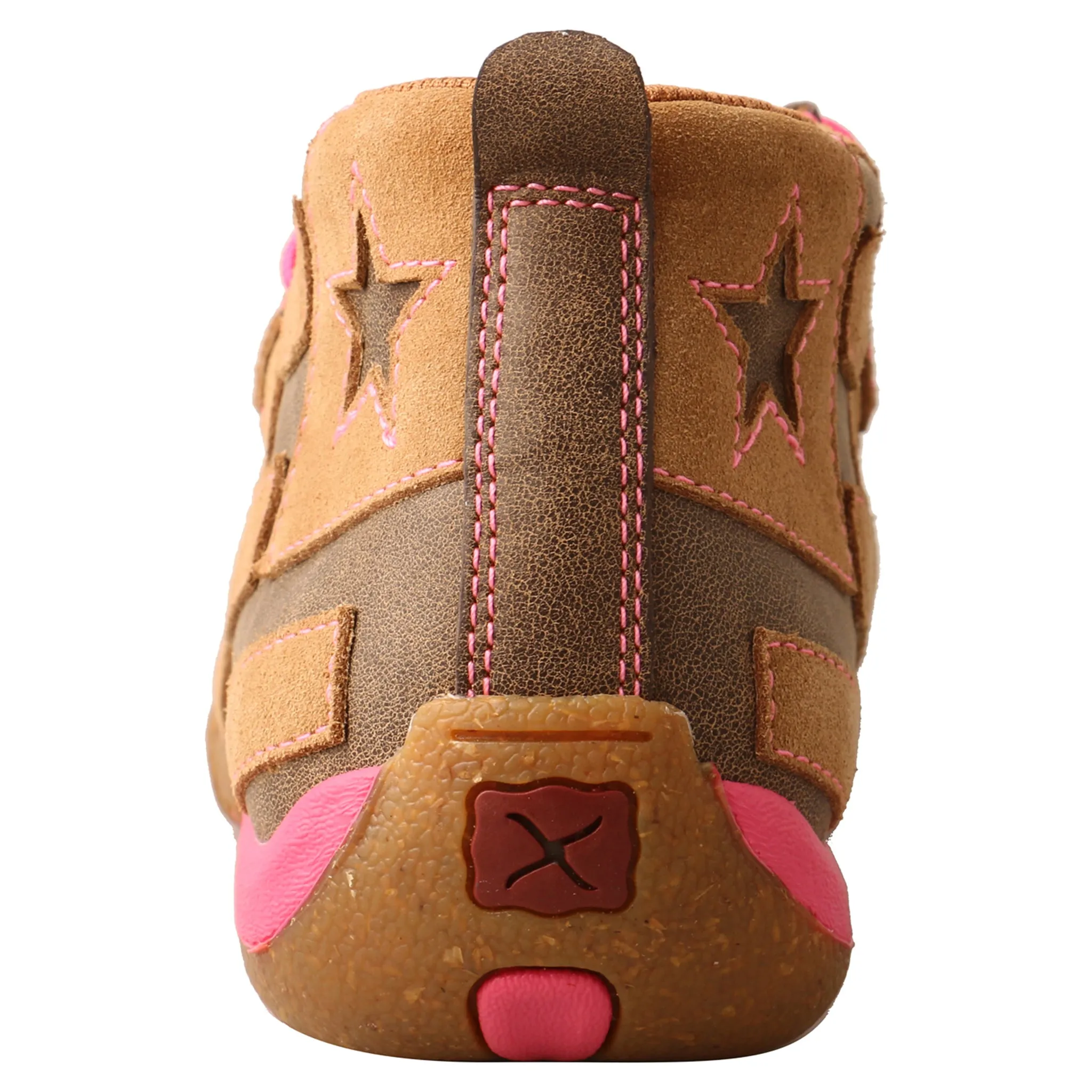 Twisted X Women's Brown and Pink Zig Zag Flag Moc