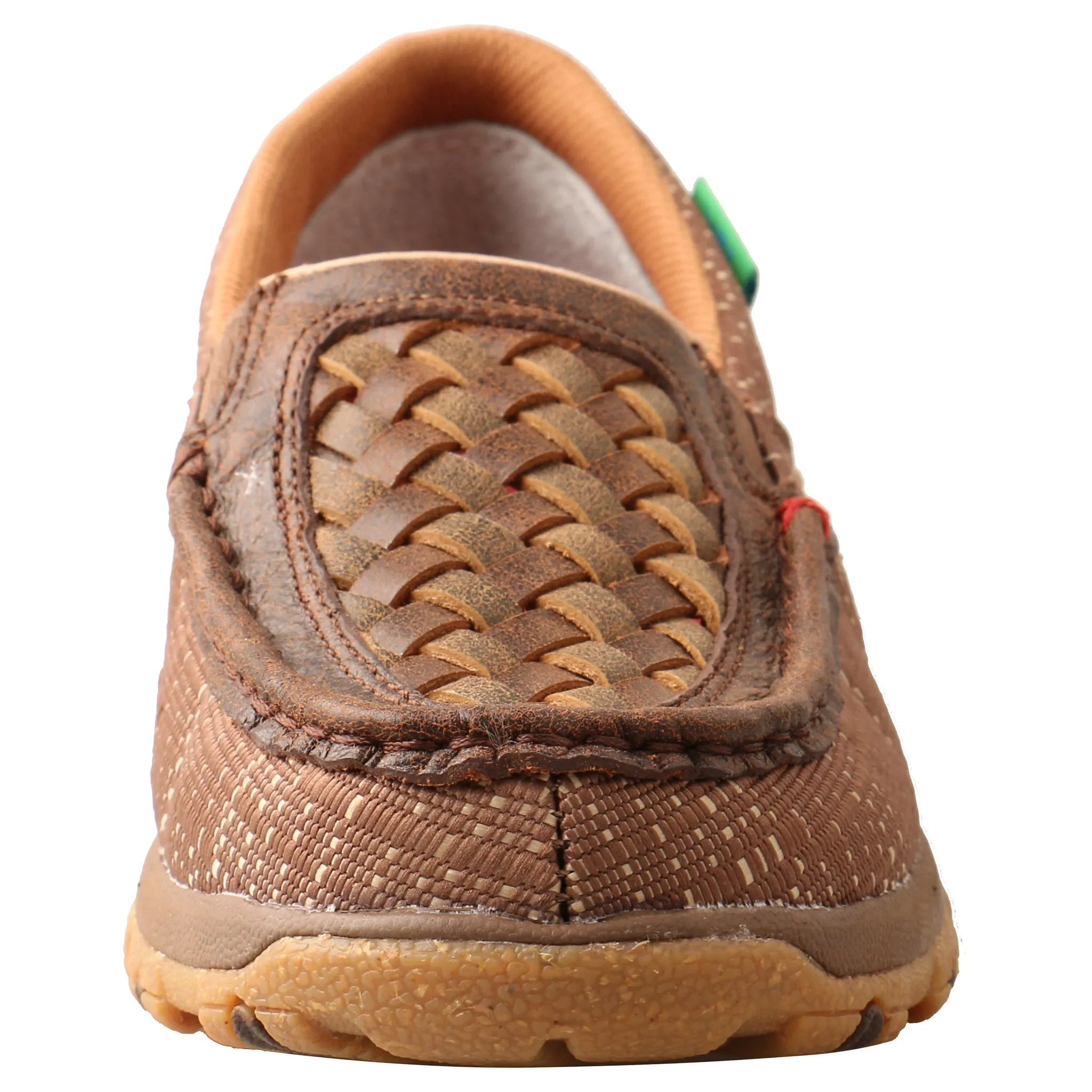 'Twisted X' Women's Cellstretch Slip On Driving Moc - Woven Brown / Coffee