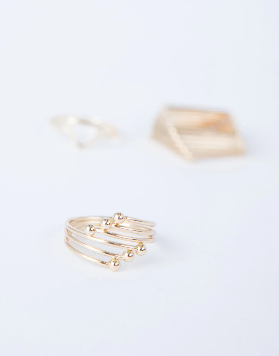 Unique Gold Ring Set