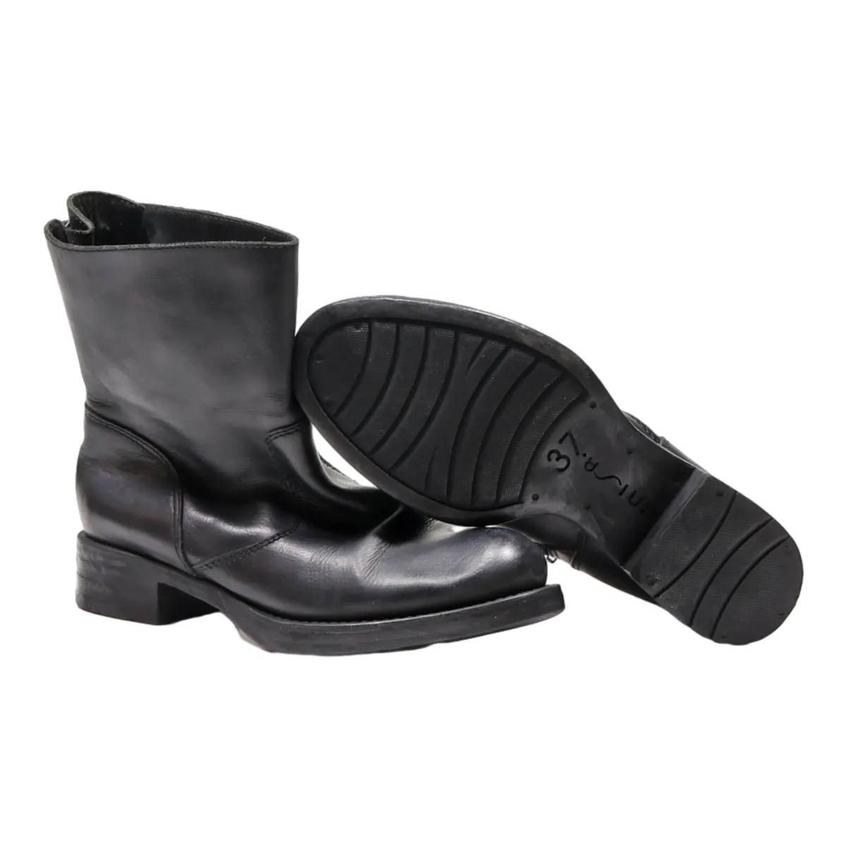 UNISA Ankle Boots Black Leather Womens UK 4