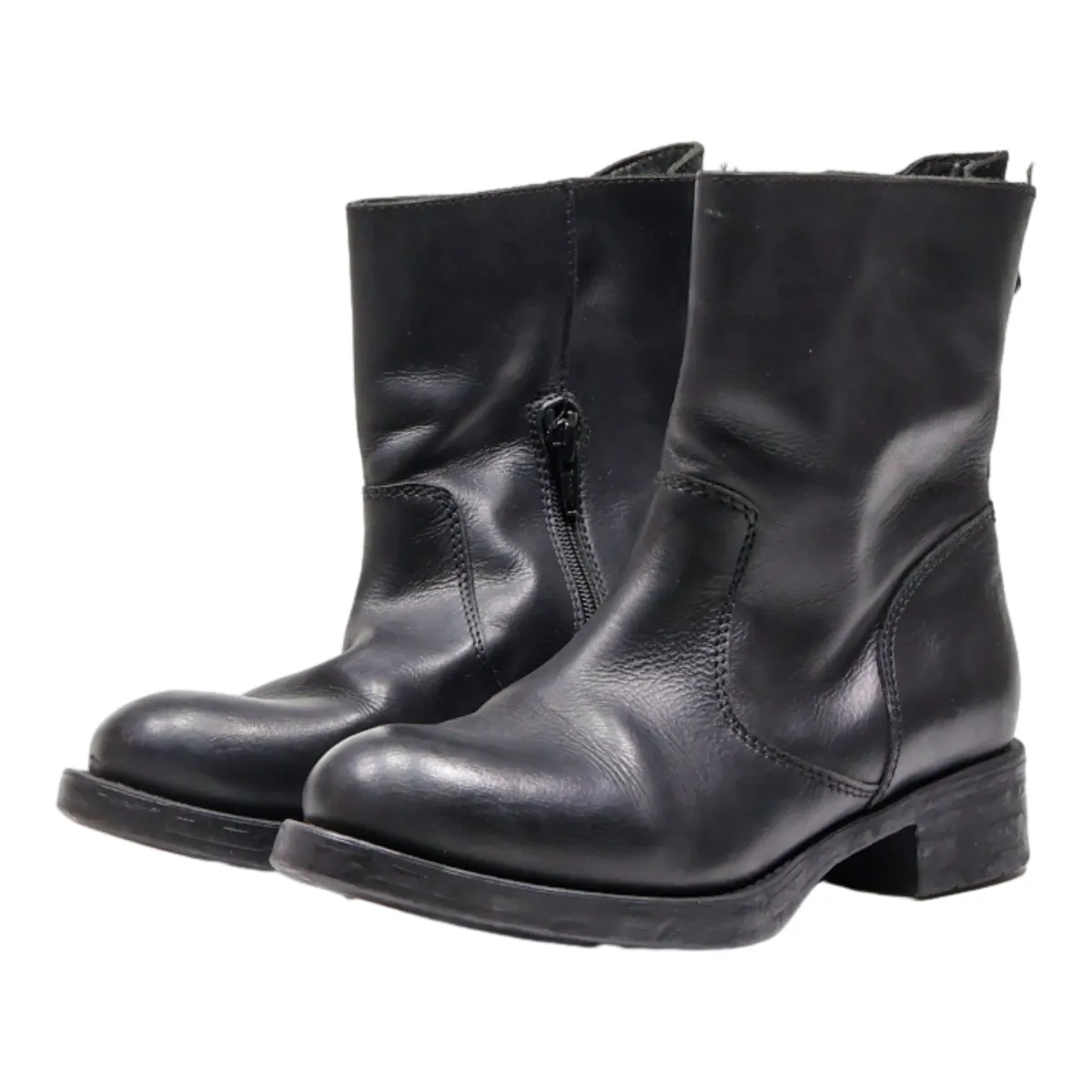 UNISA Ankle Boots Black Leather Womens UK 4