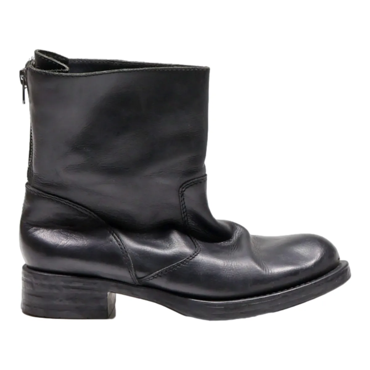 UNISA Ankle Boots Black Leather Womens UK 4