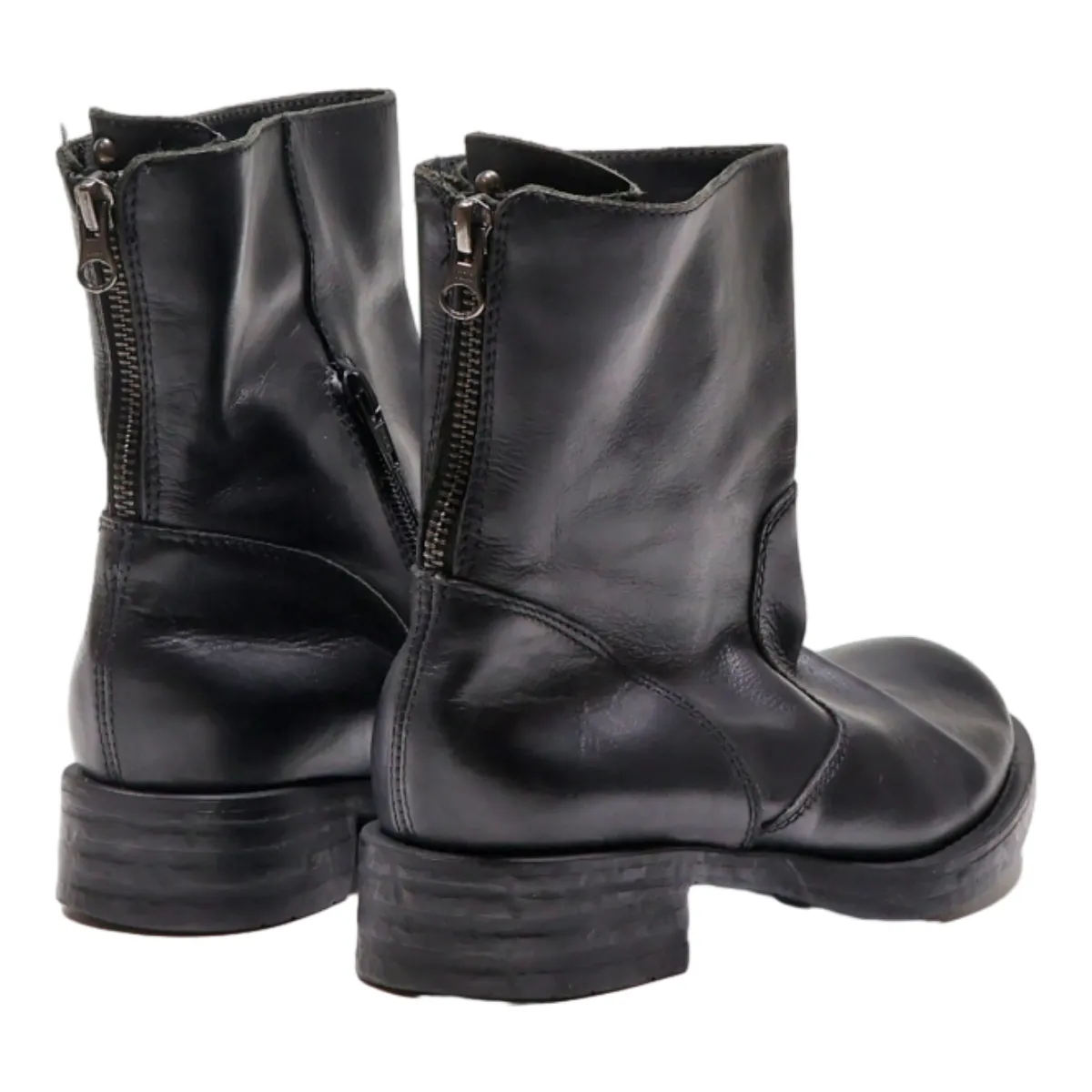 UNISA Ankle Boots Black Leather Womens UK 4