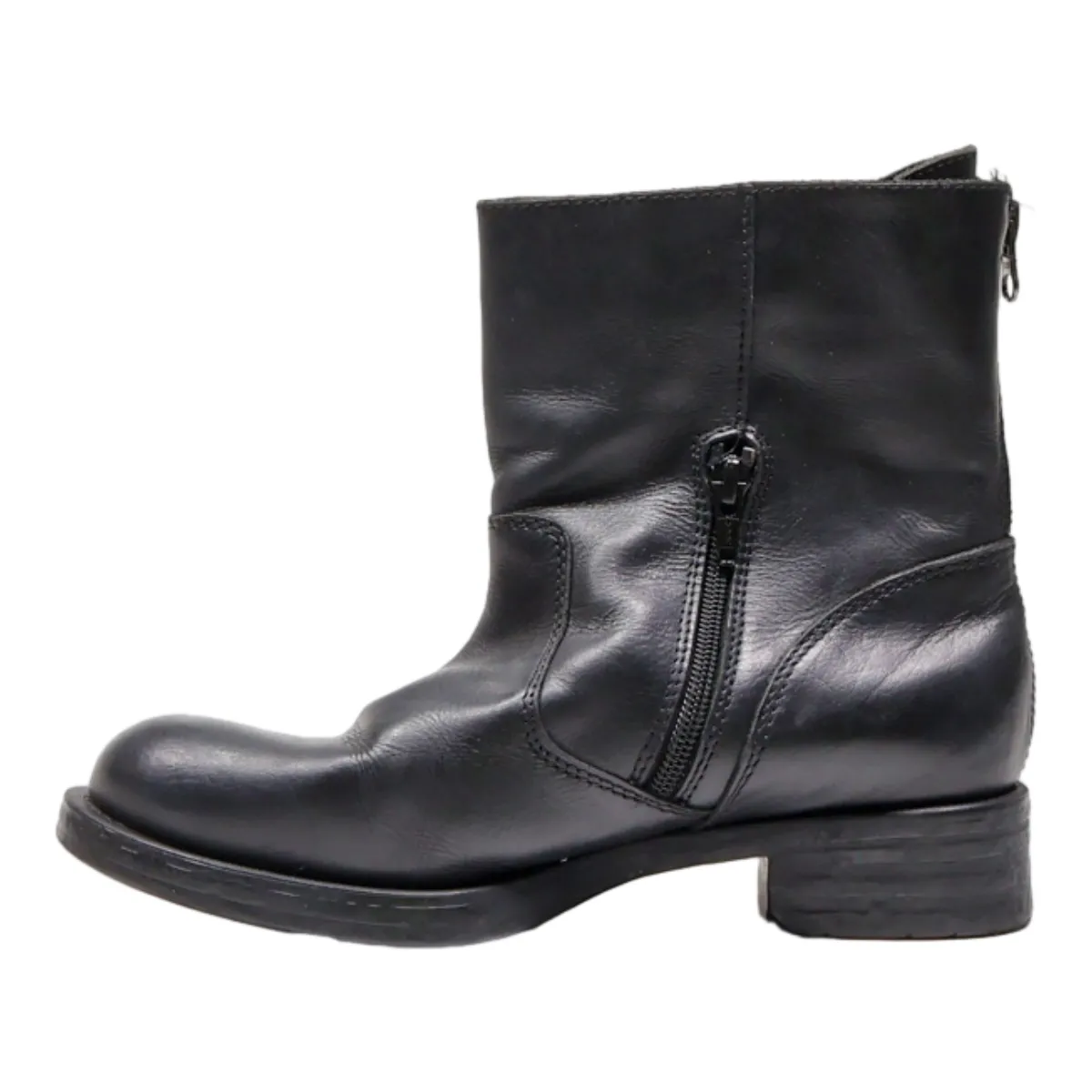 UNISA Ankle Boots Black Leather Womens UK 4