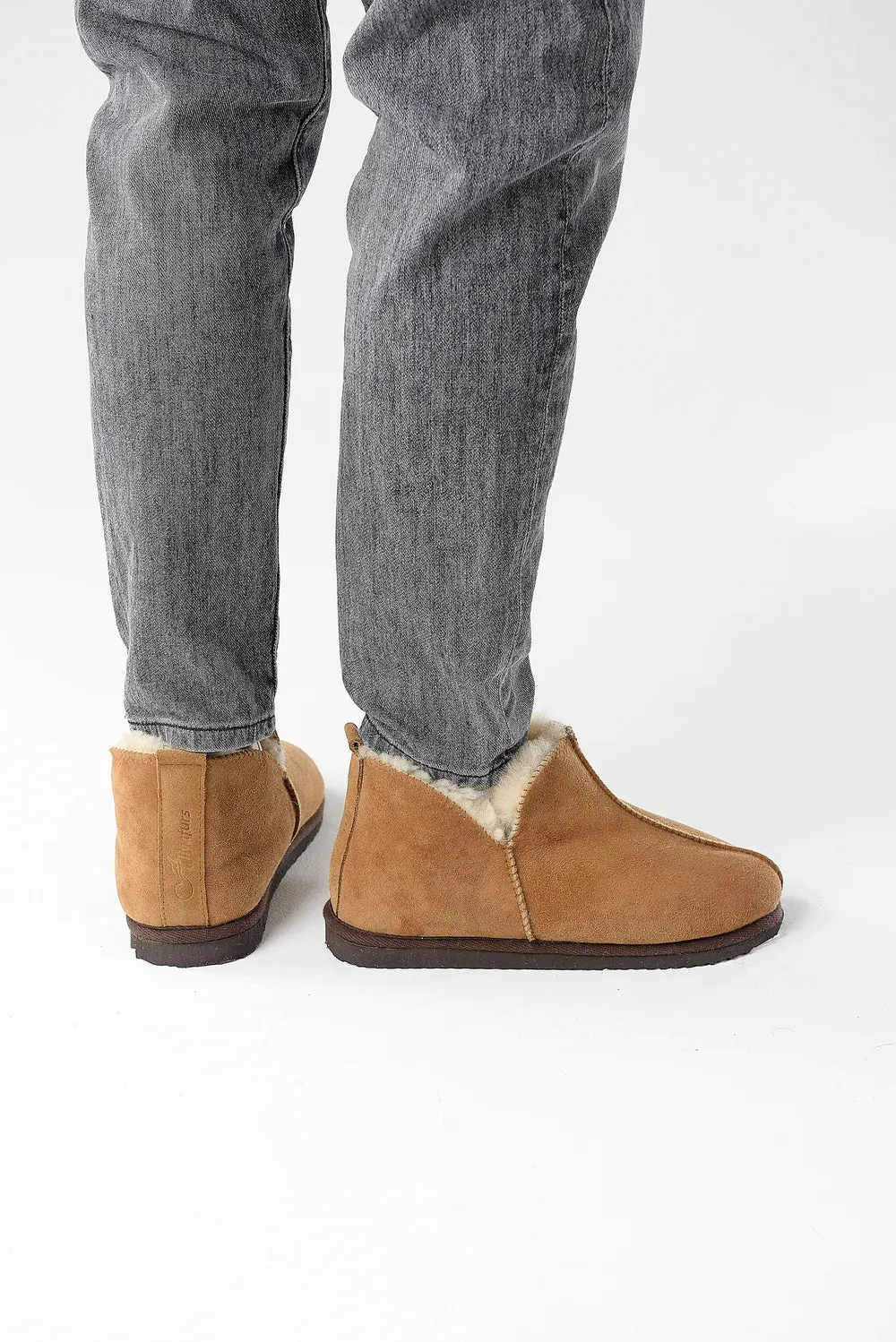 Unisex Sheepskin UGG Slippers in Brown color