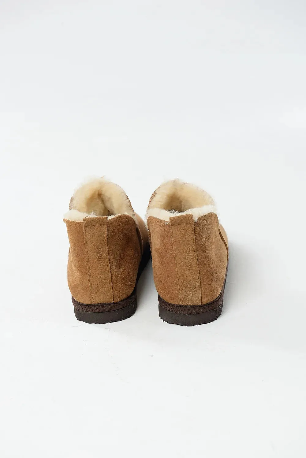 Unisex Sheepskin UGG Slippers in Brown color