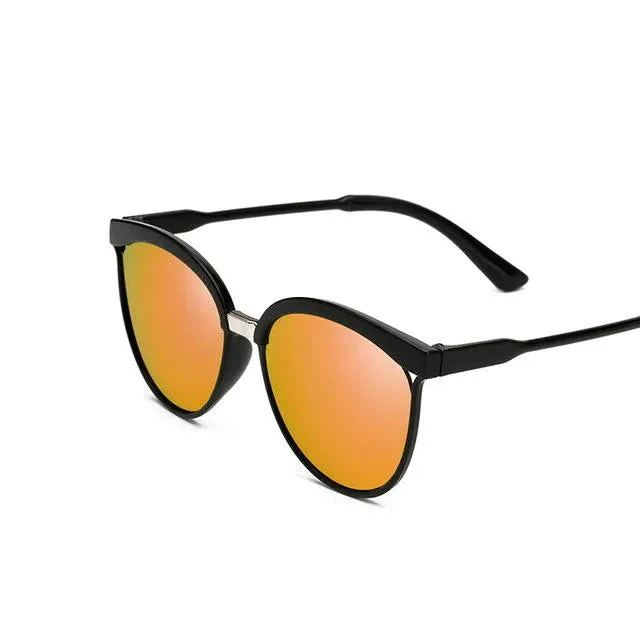 Vintage Style Designer Retro Sunglasses for Women with Mirror Lens