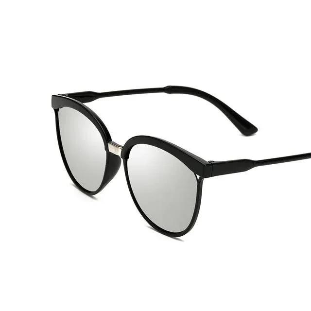Vintage Style Designer Retro Sunglasses for Women with Mirror Lens