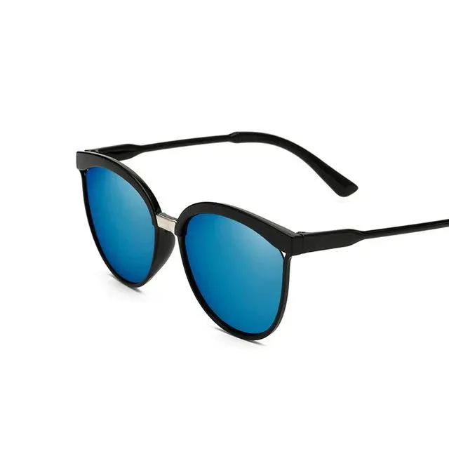 Vintage Style Designer Retro Sunglasses for Women with Mirror Lens