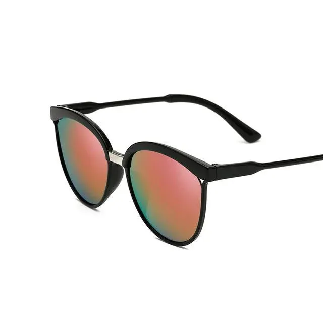 Vintage Style Designer Retro Sunglasses for Women with Mirror Lens