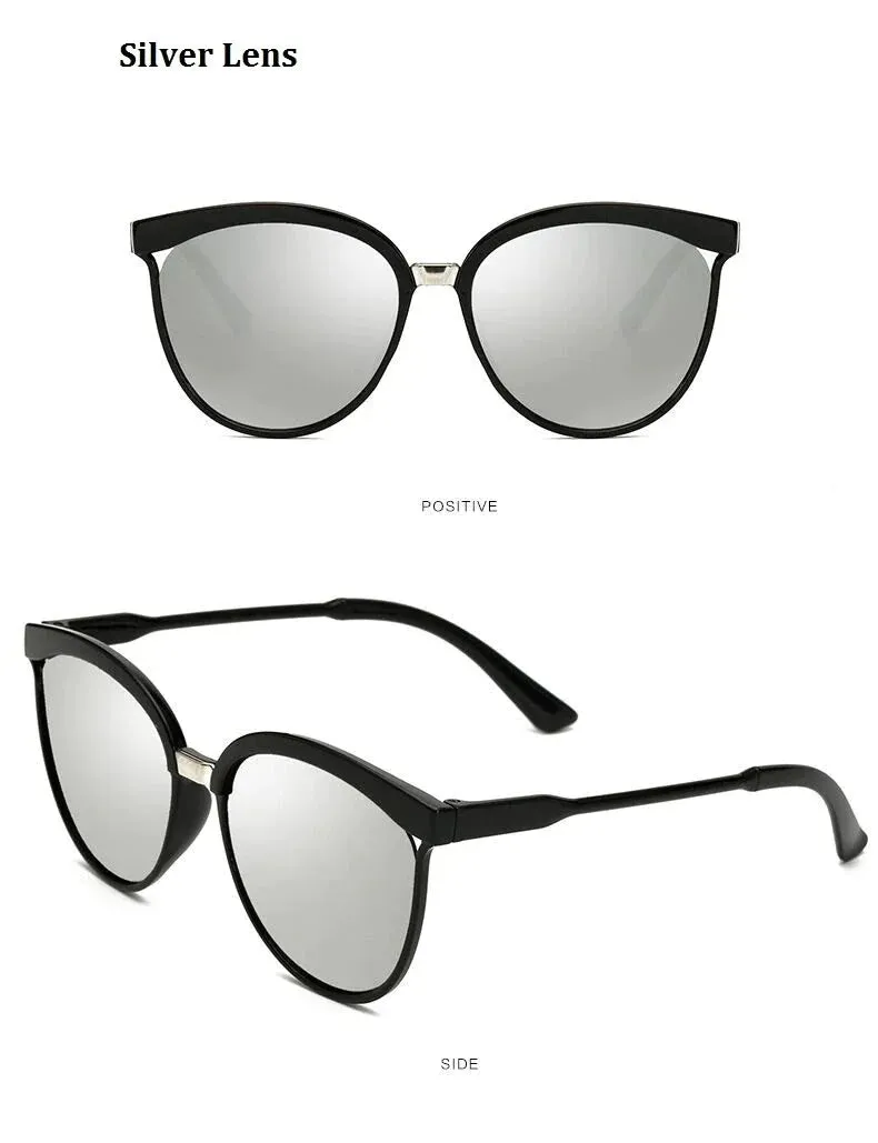 Vintage Style Designer Retro Sunglasses for Women with Mirror Lens
