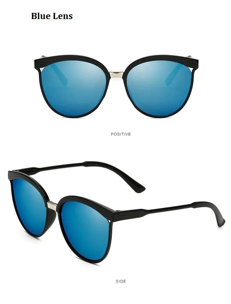 Vintage Style Designer Retro Sunglasses for Women with Mirror Lens