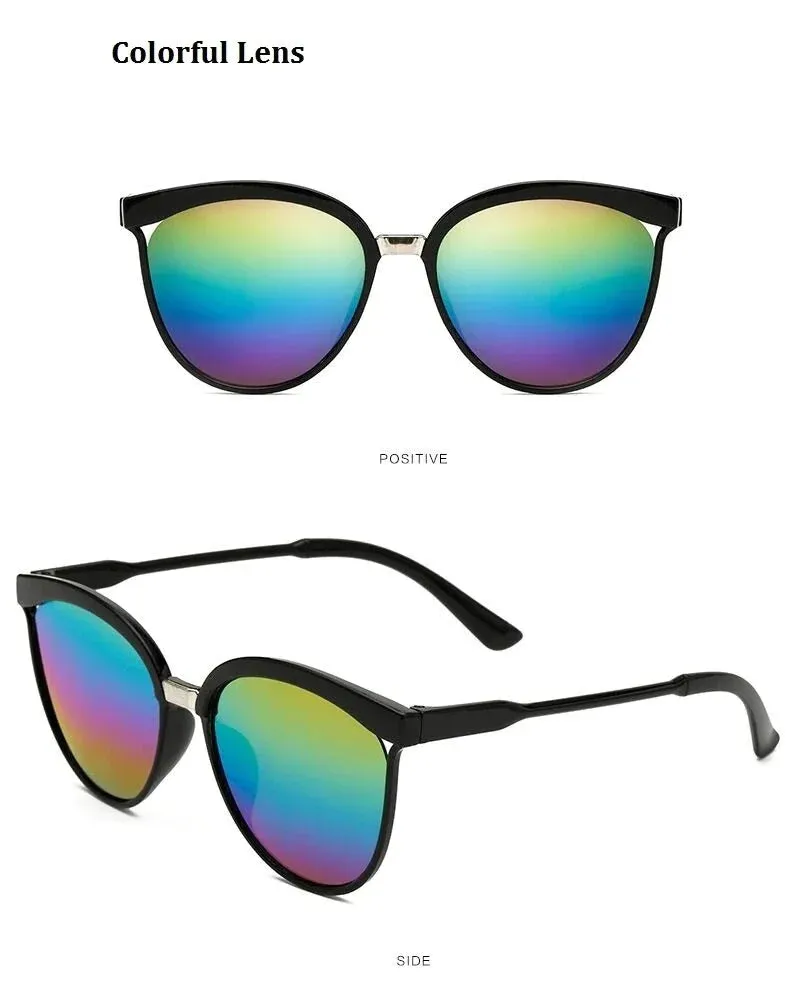 Vintage Style Designer Retro Sunglasses for Women with Mirror Lens