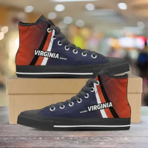 Wahoo Virginia Cavaliers Basketball Fans Canvas High Top Shoes