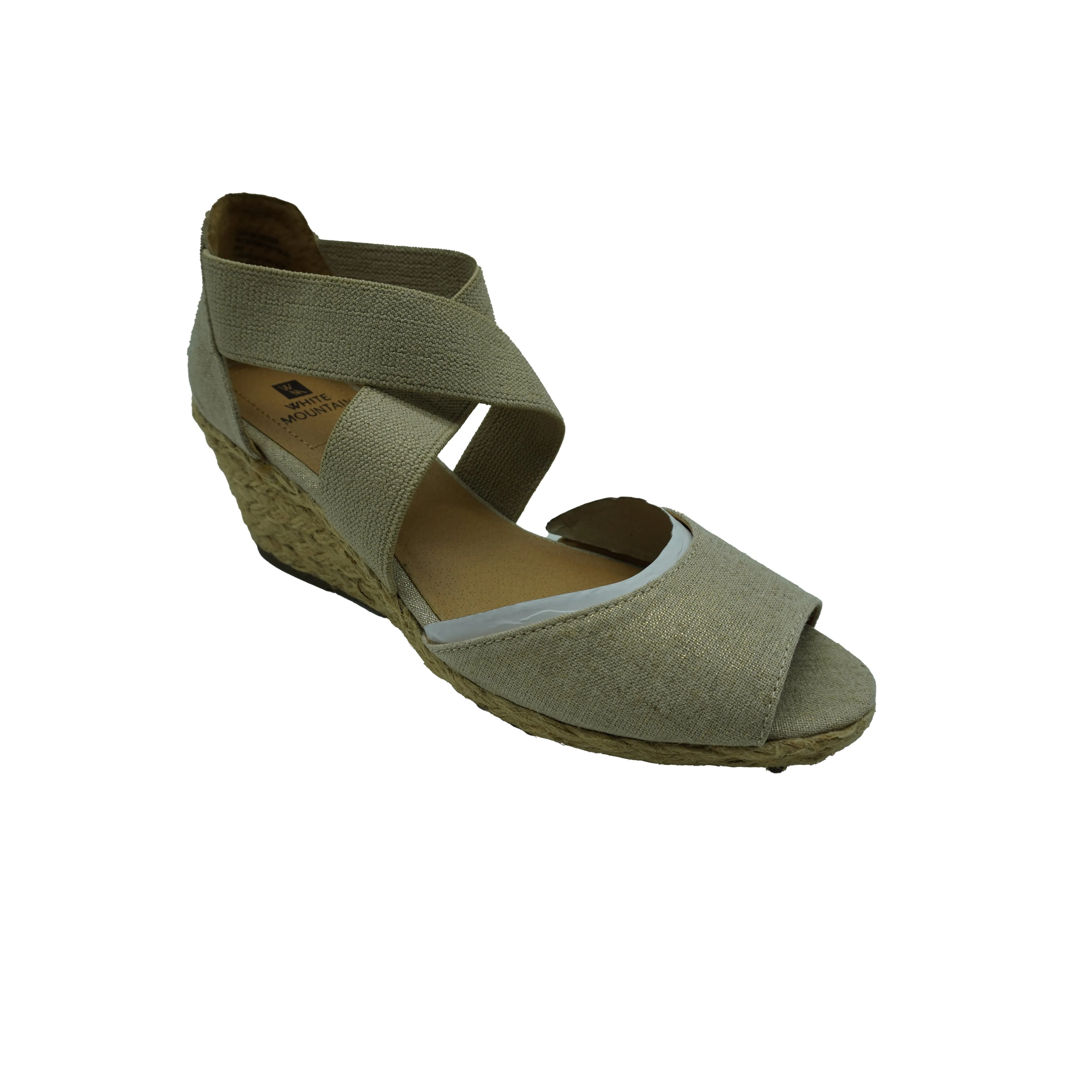White Mountain Women's Hudlin Strappy Sandals Gold Size 8