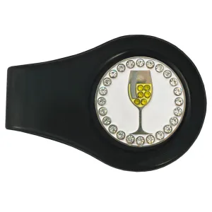 White Wine Golf Ball Marker With Colored Clip