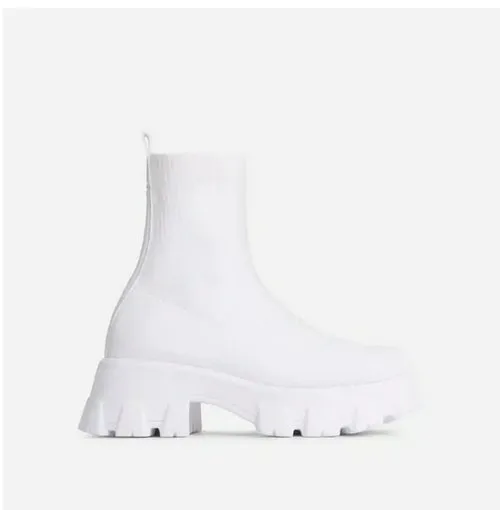 Women Boots Autumn Winter Boots Slip on Socks Shoes Women