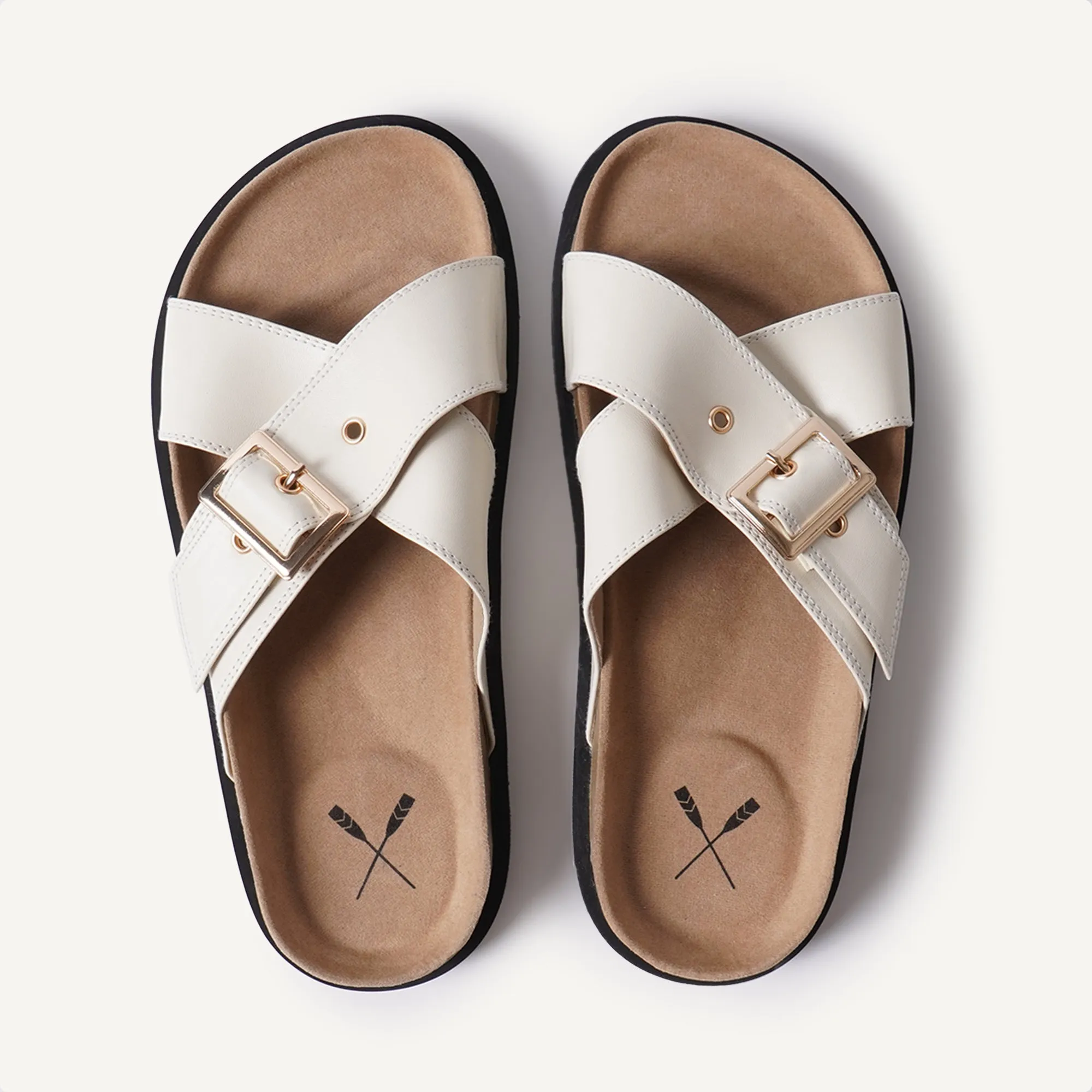 Women's Cross Strap Slides
