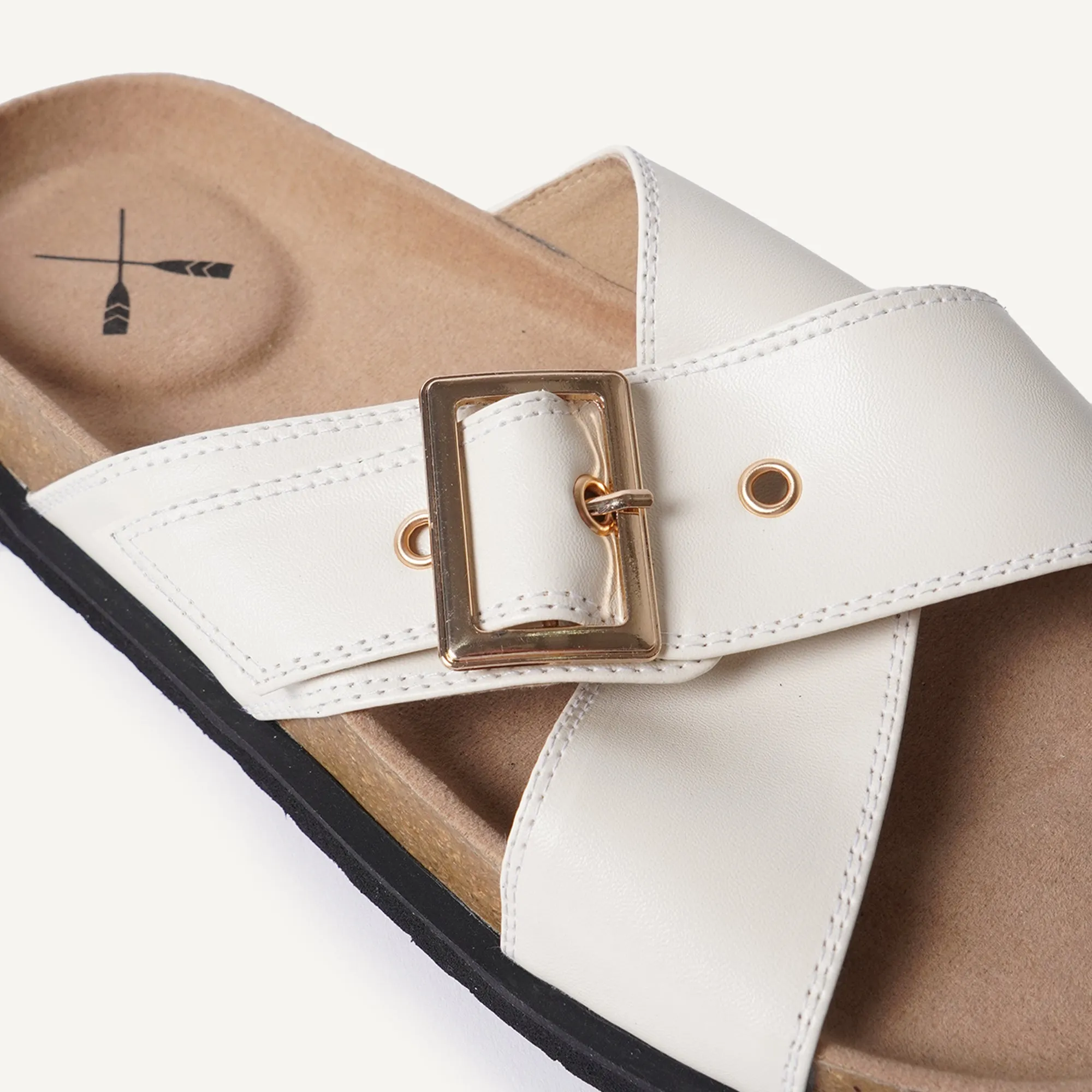 Women's Cross Strap Slides