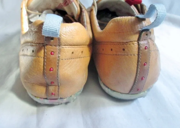 Womens PAUL SMITH Lace Up Driving Shoes Leather Loafer Derby 9 BROWN COGNAC Oxford